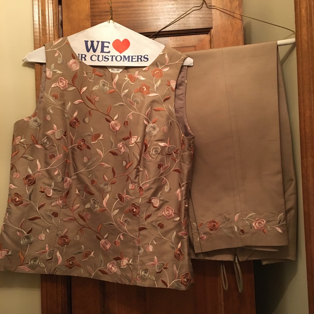 Talbots silk pants suit size 10